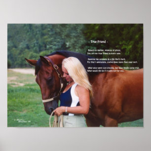 Poster Horse Friend Poem Poetry Print