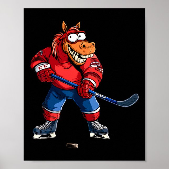 Poster Horse Ice Hockey  (Frente)