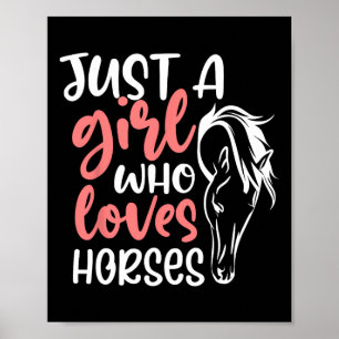 Poster Horse Lover Equestrian Horseback Girls West