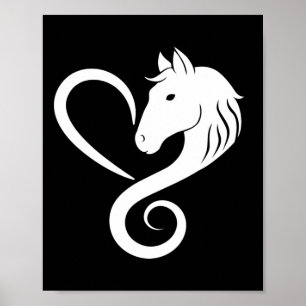 Poster Horse Lover Horseback Andando na Fazenda de Cowgir