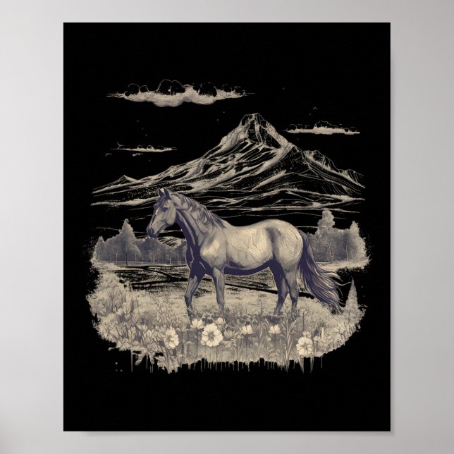 Poster Horse Lover Presente Mulheres Adolescentes Meninas (Frente)