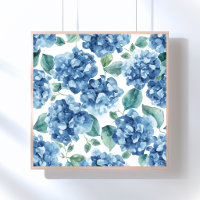 Hortênsia Blues | Padrão de Flor de Blooms de Aqua