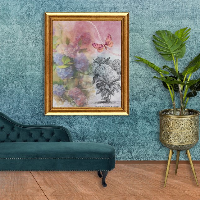 Poster Hortênsia Vintage Luxo Elegância (Criador carregado)