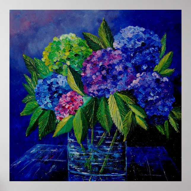 Poster hortensias 889011 (Frente)