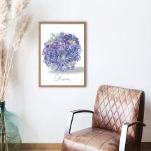 Hortênsias em Aquarela Personalizadas