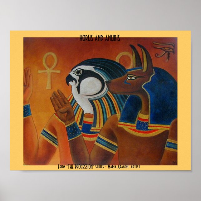Poster Hórus e Anúbis (Frente)