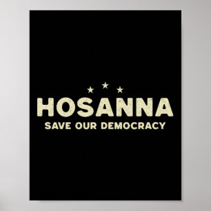Poster Hosanna Salve Nossa Democracia Cristã Anti Trump P