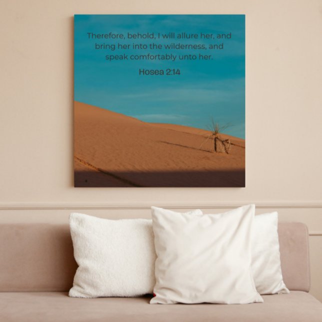 Poster Hosea 2:14 KJV Wall Art – Desert Faith Collection  (Criador carregado)