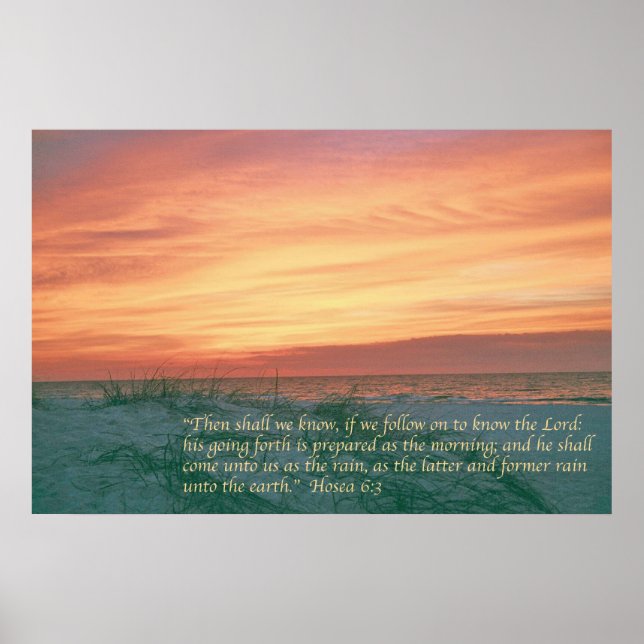 Pôster Hosea 6:3 (Frente)