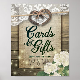 Poster Hóspedes Hydrangea Country Wedding Cards & Gifts