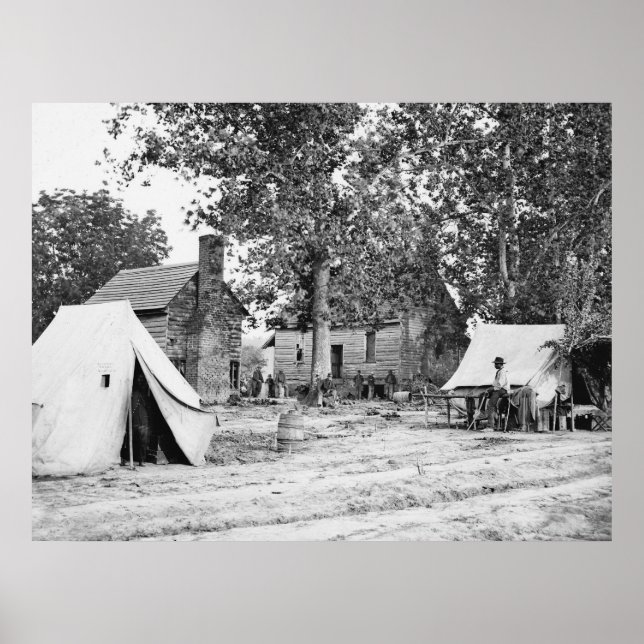 Pôster Hospital de Batalha Civil, 1862 (Frente)