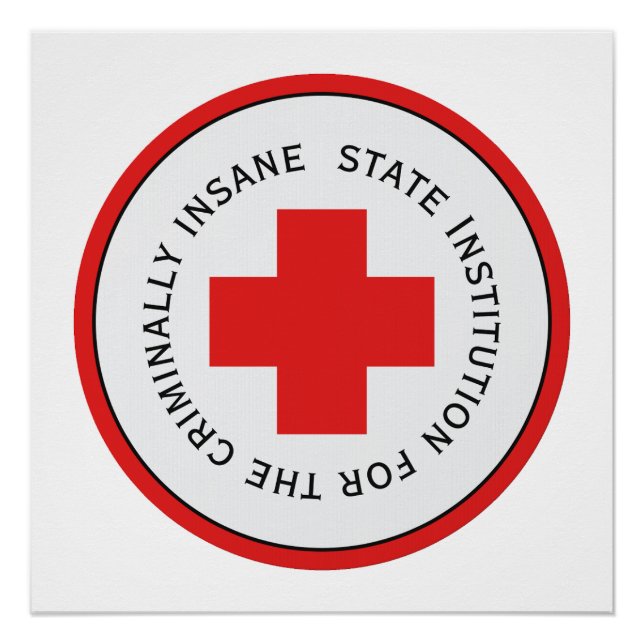 Pôster Hospital Estatal Para O Halloween Criminalmente Sa (Frente)