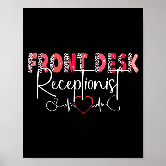 Poster Hostal Receptionist Office Valentine Nursing Tee W (Frente)