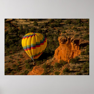 Poster Hot air balloon, Red Rock, Coconino National