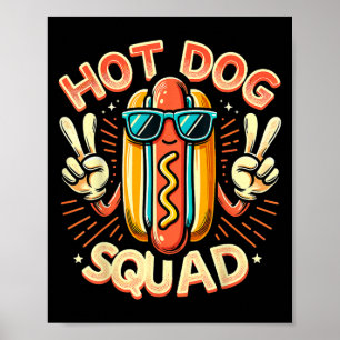 Poster Hot Dog Squad Hot Dog Stand Team Hotdog Creme Para