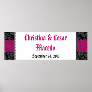 Poster Hot Pi Floral de Banner Preto Personalizado de 22,