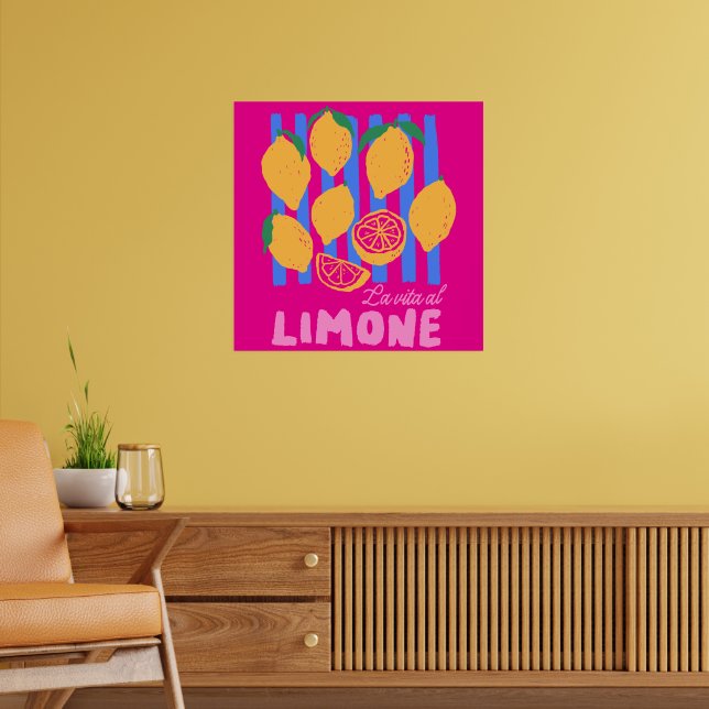 Poster Hot Pink La Vita al Limone (Sala de Estar 2)