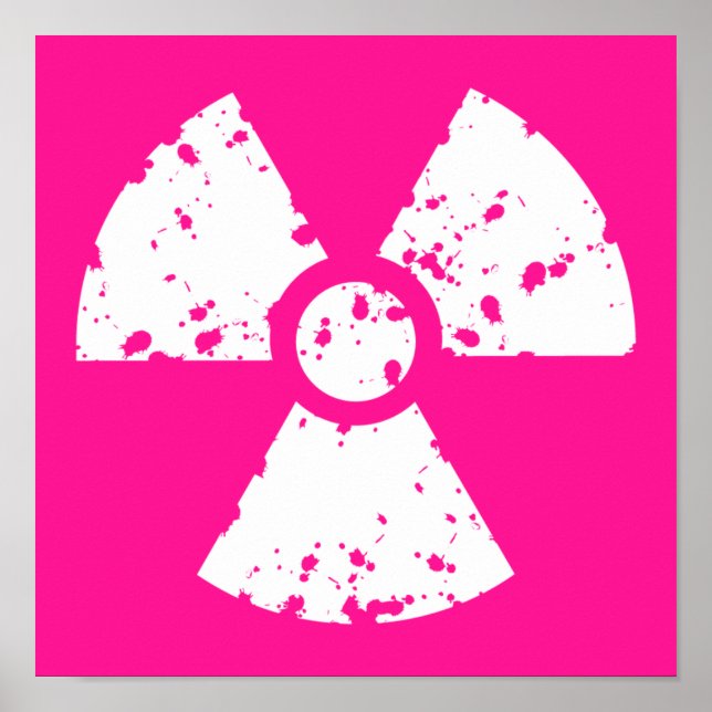 Poster Hot Pink Radioactive sign (Frente)