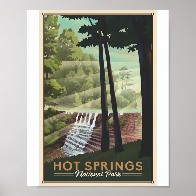 Poster Hot Primavera National Park Litho Trabalho de arte (Frente)