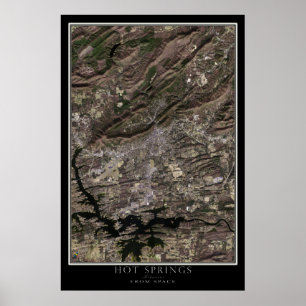 Poster Hot Primaveras Arkansas Do Space Satellite Map