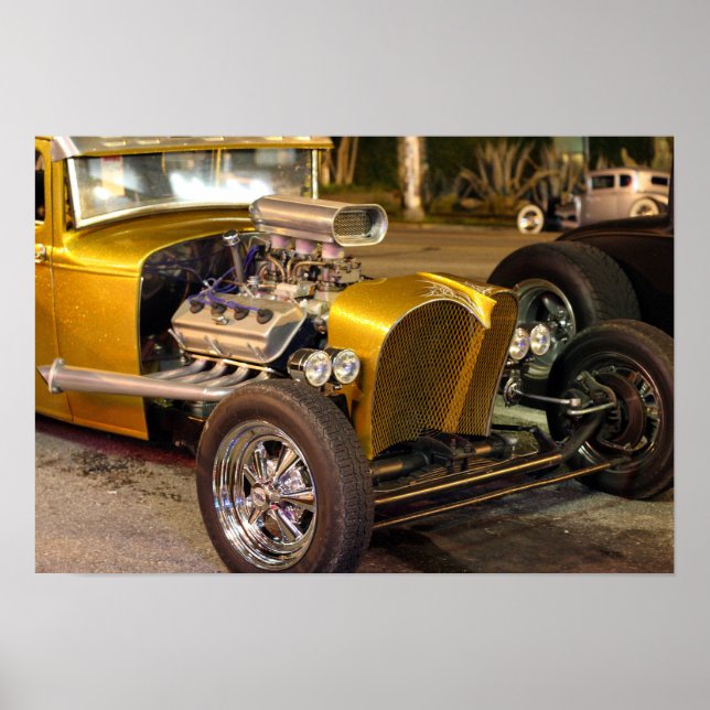 Poster Hot Rod Dourado (Frente)