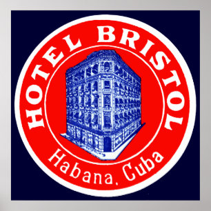 Pôster Hotel 1930 Bristol Cuba
