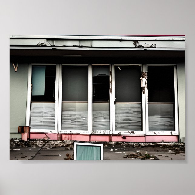 Poster Hotel Abandonado Perdeu Espaços Debilitados (Frente)