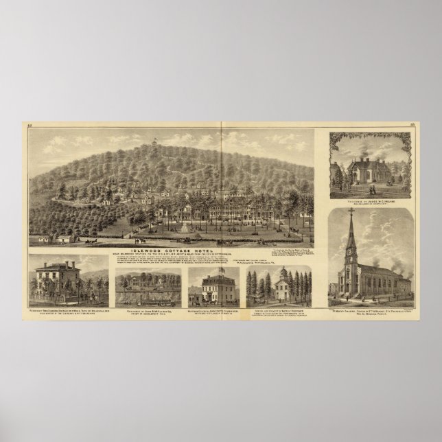 Poster Hotel Algodão Idlewood perto de Pittsburgh (Frente)