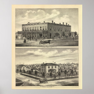 Pôster Hotel centenário, Tecumseh, e Neb, Nebraska