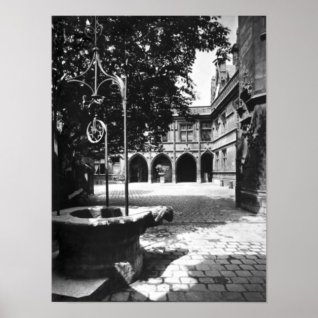 Pôster Hotel Cluny visto do pátio, Paris (Frente)