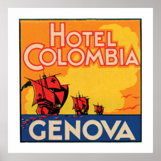 Pôster Hotel Colombia Genova