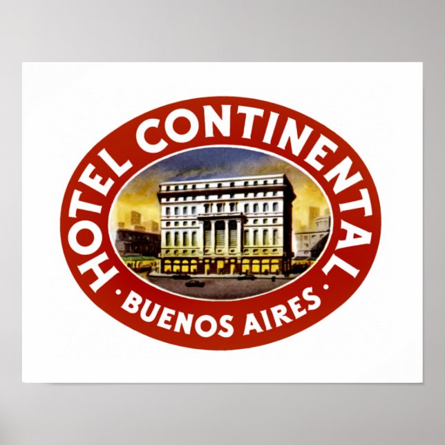 Poster Hotel Continental Buenos Aires (Frente)