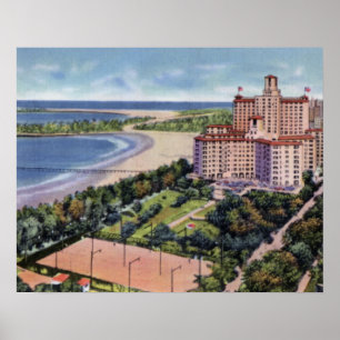 Pôster Hotel da praia de Chicago Illinois Edgewater