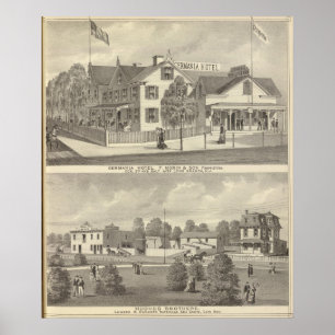 Pôster Hotel de Germania, ramo longo e irmãos de Hughes