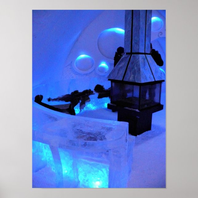 Poster Hotel de Glace, Quebec, Canada (Frente)