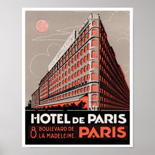 Pôster Hotel De Paris (Frente)
