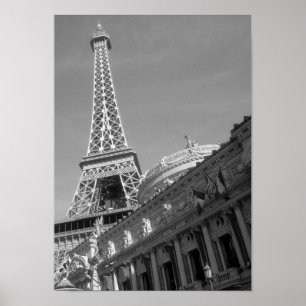 Poster Hotel de Paris em Las Vegas (B&W)