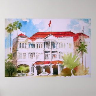 PÔSTER HOTEL DE RAFFLES POR VIC REYES