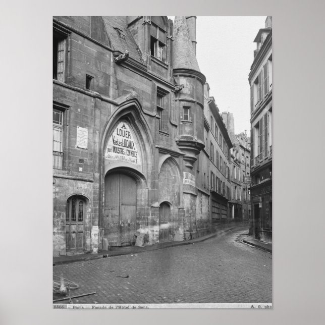 Pôster Hotel de Sens, final do século XIX (Frente)