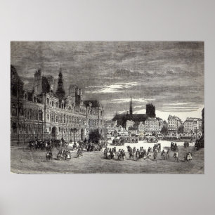 Pôster Hotel de Ville, Paris, 1847
