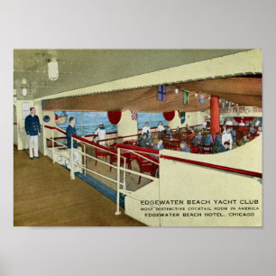 Poster Hotel Edgewater Beach, Chicago Vintage