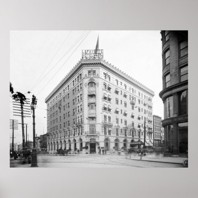 Pôster Hotel Lafayette, Buffalo, N.Y.: 1906 (Frente)