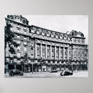 Pôster Hotel Londres de Waldorf do vintage