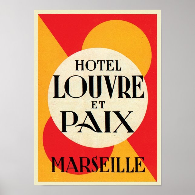 Poster Hotel Louvre et Paix Marseille (Frente)