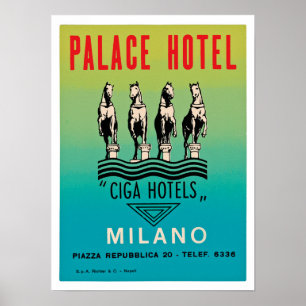 Poster Hotel Milão do palácio