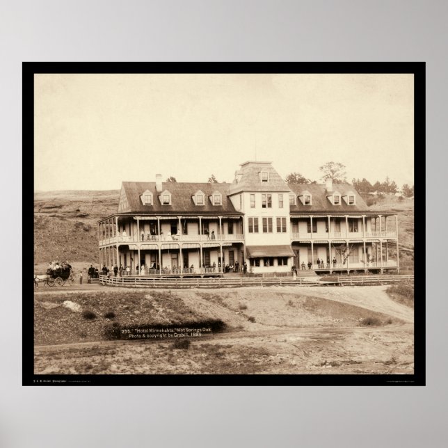 Pôster Hotel Minnekahta em Primaveras quentes SD 1889 (Frente)
