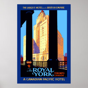 Poster Hotel real Toronto Canadá de York das viagens