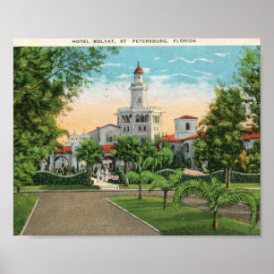 Poster Hotel Rolyat, vintage de St Petersburg, Florida