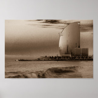 Poster Hotel W em Barcelona, na praia de Barcelona.