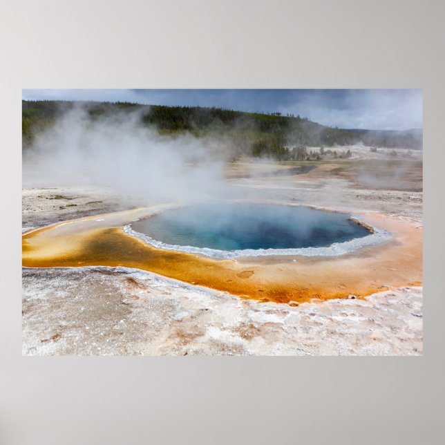 Poster Hotspring em Yellowstone (Frente)